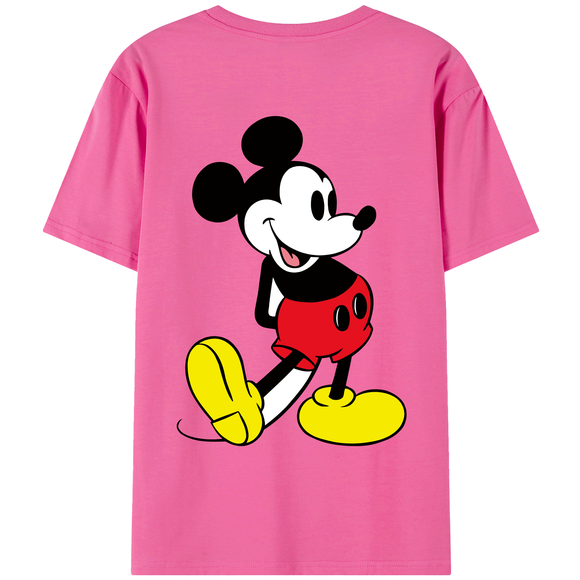 （画像用） ミッキーマウス Mickey Mouse レディース半袖Tシャツ(バックプリント)